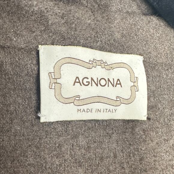 Agnona Size 40 Short Sleeve Cinch Waist Lagenlook Jacket Brown Silk Cashmere - Picture 5 of 16